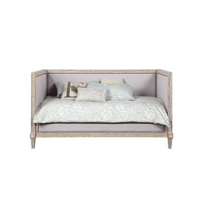 Charlton Beige Linen & Weathered Oak Finish Daybed (Twin)