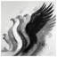 Monochrome Eagles Illustration Quilted Bedspread All Sizes-129215198