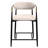 Jaramillo 36" Upholstered Counter Height Chair in Beige and Black (Set of 2)
