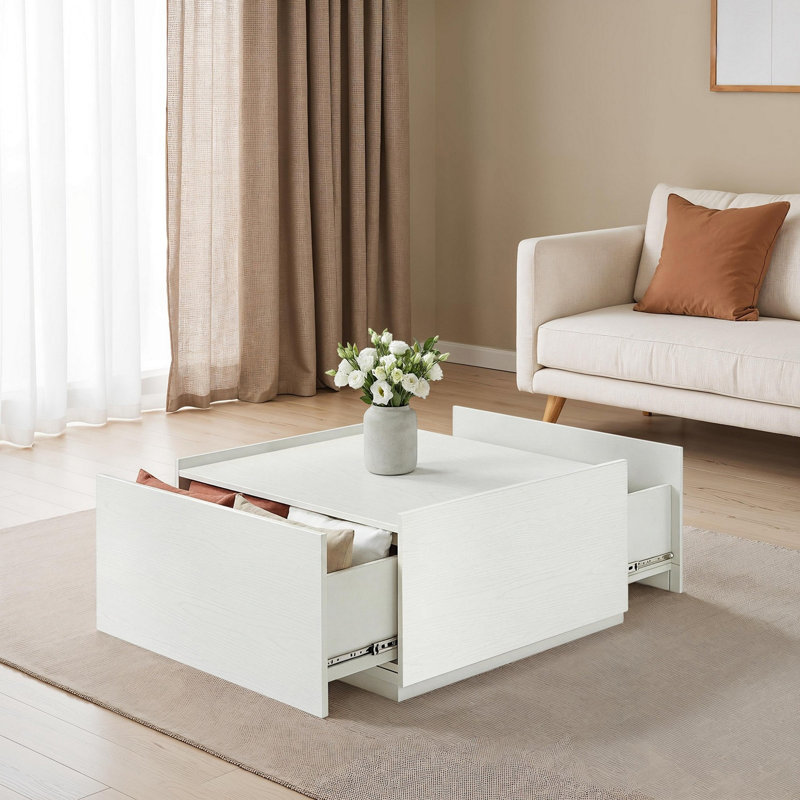 Table basse de style transitionnel 1pc, Blanc