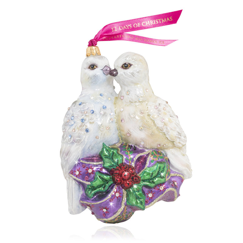 5.75'' Handmade Glass Animals Holiday Shaped Ornament