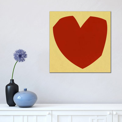 Modern Art- Cut-out Love 1 Piece Wrapped Canvas Wall Art