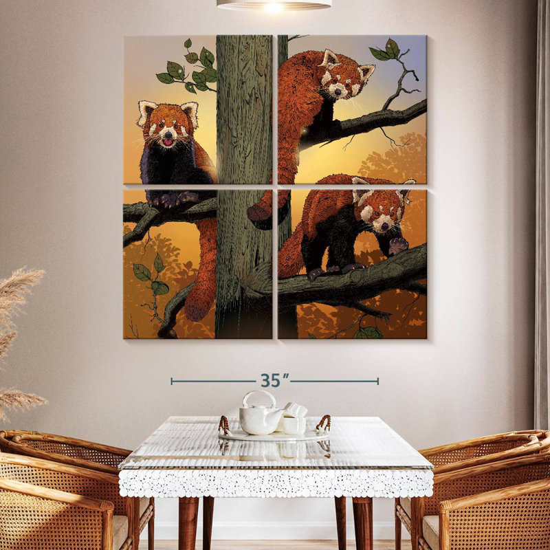 Brampt Red Pandas, 50" H x 50" W
