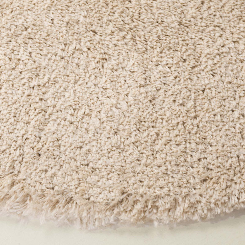Cecila Indie Shag Performance Solid Color Rug, Round 4'
