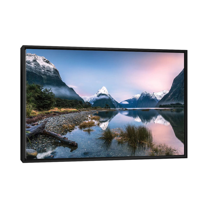 « milford sound, new zealand i » par matteo colombo, impression sur toile, H 18 po x l 26 po x P 1,5 po, Pas de tapis
