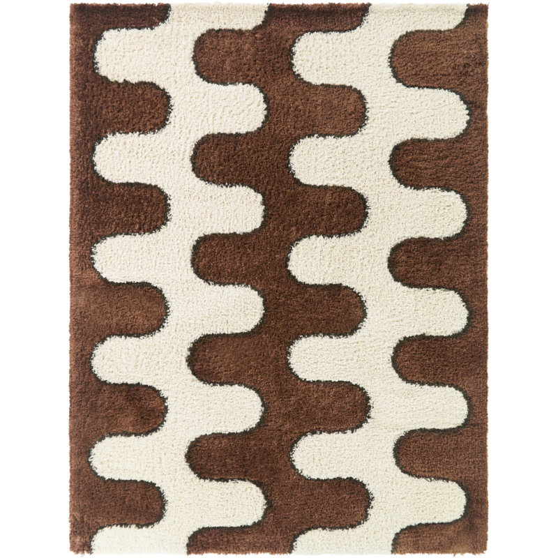 Tapis rouille à poils longs Treadwell, Rectangle 5 pi 3 po x 7 pi