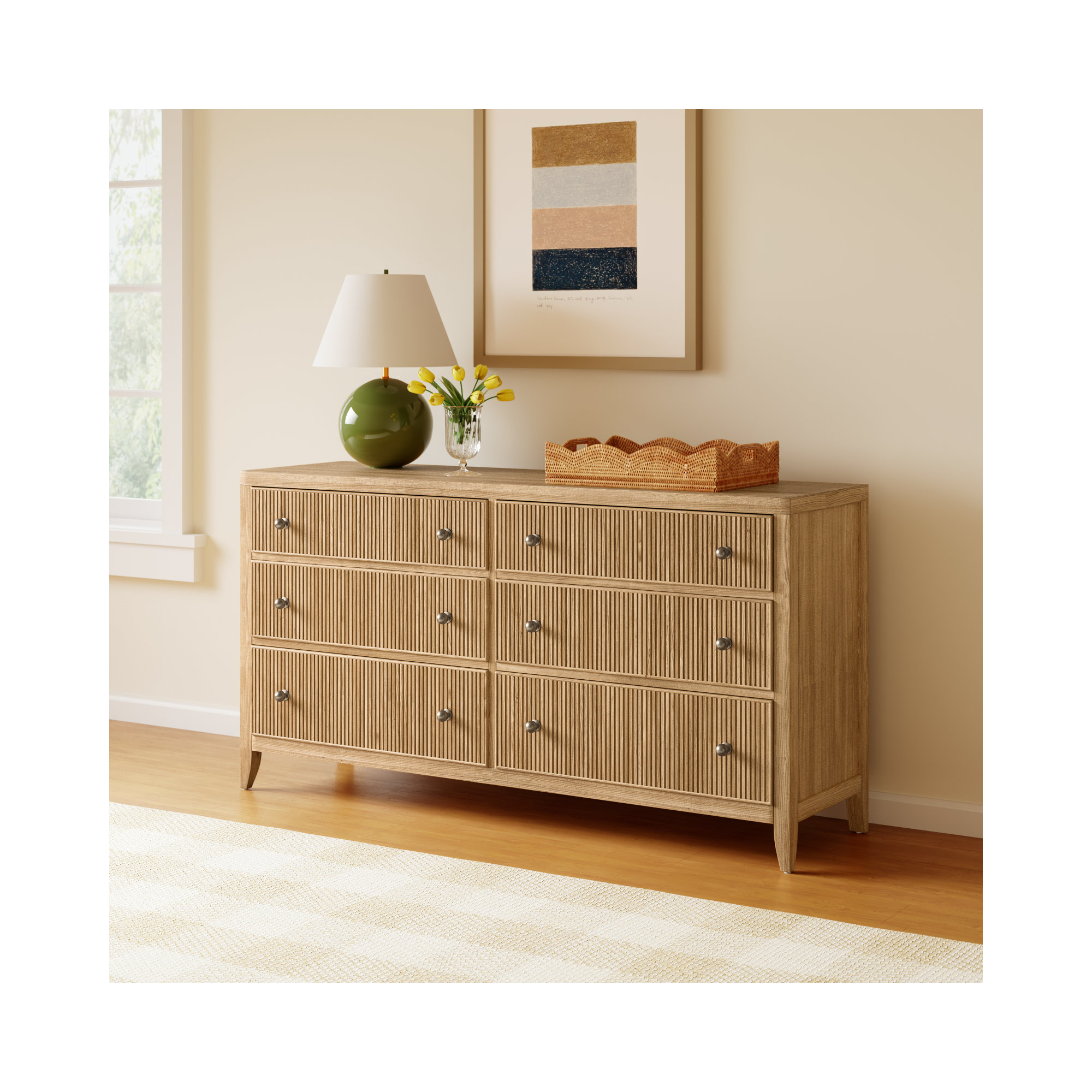 Caterina 6-Drawer Dresser, Skylark
