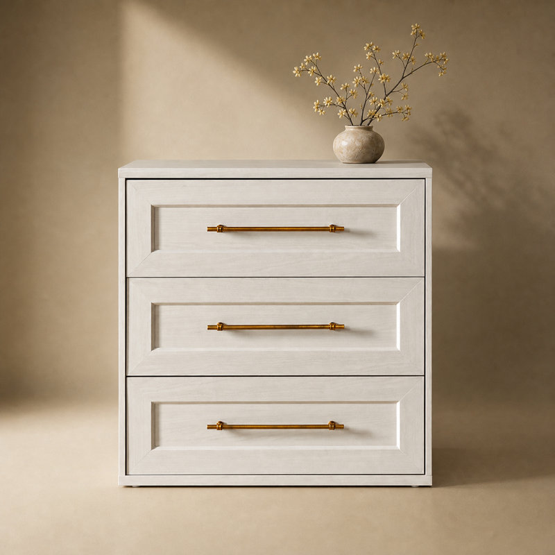 Mercer41 Durrett 3 Drawer Dresser For Bedroom, White
