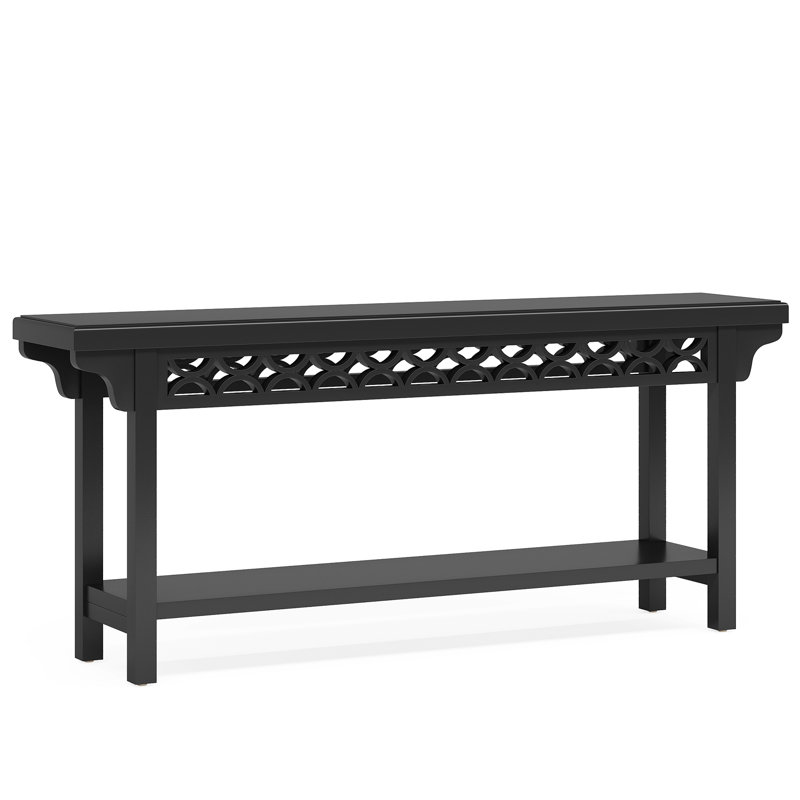 Farmhouse Console Table, Black
