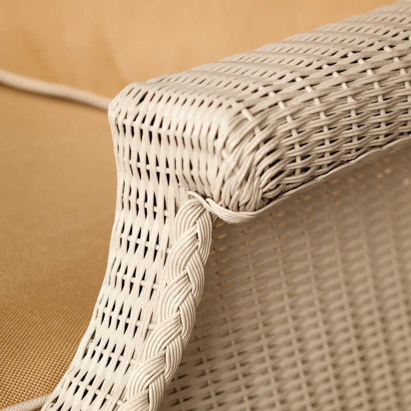 Hamptons Outdoor One Arm Lounge Chair, Ivory, Cottage Pepper