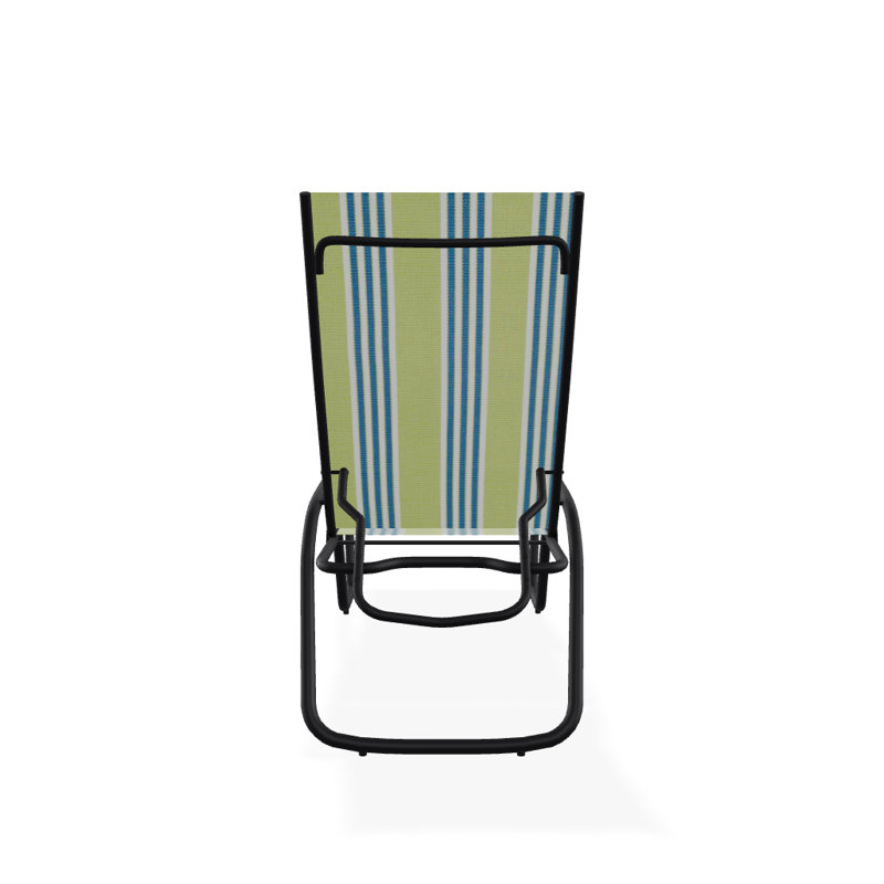 Outdoor Rust-Resistant Metal Chaise Lounge, Textured Black, Limelite