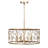 6-Light Dimmable Lantern Drum Crystal Chandelier