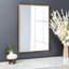 Miroir de salle de bain à cadre en métal doré 36 po Beunca-1014439702-1010712003