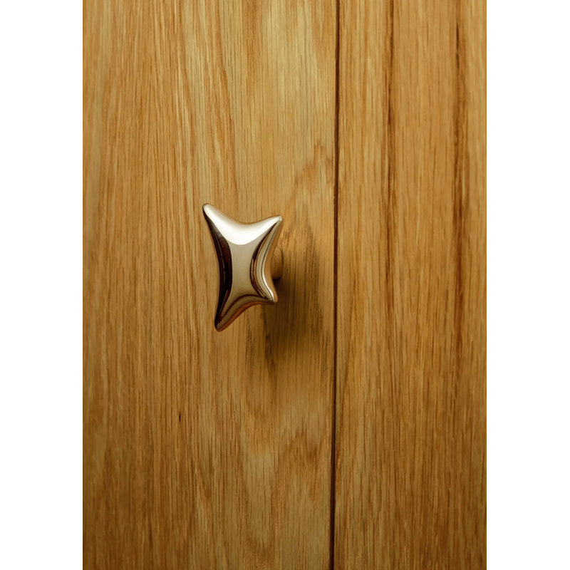 Titanium Silver Novelty Star-Shape Brass Knob