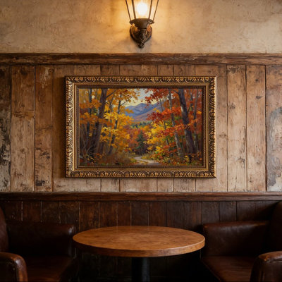 Autumn Forest PathOrnate Vintage Wall Frame – Decorative Gold Frame for Art.