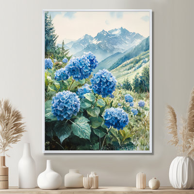 Hydrangées dans la prairie de montagne II - impressions sur toile d'hortensias