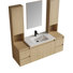 Meuble-lavabo simple 54 po avec armoire supérieure, lavabo en céramique et conception sans poignée 54 po