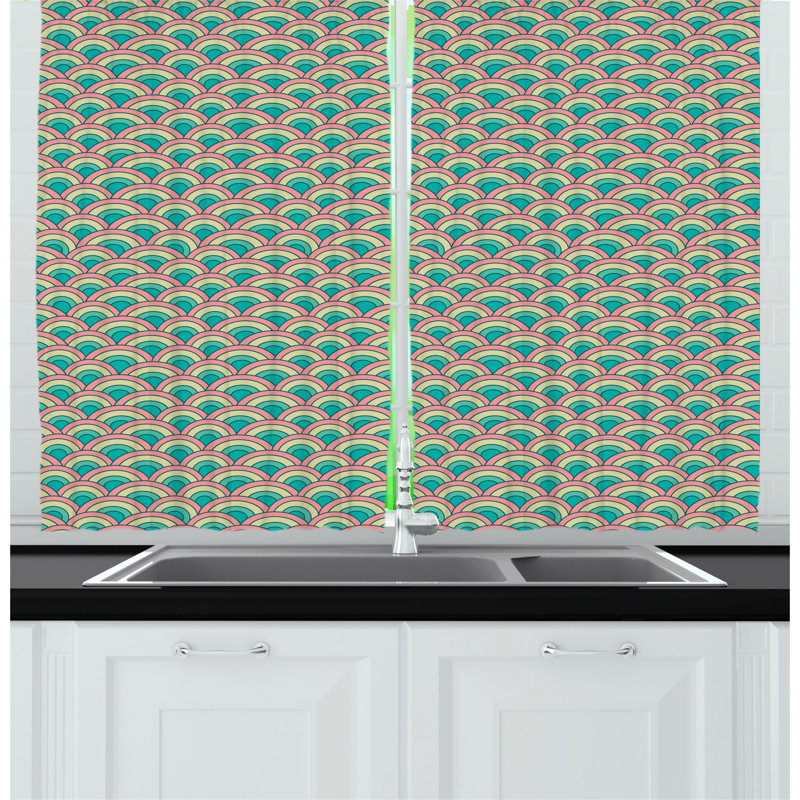 Rideau de cuisine à échelle de poisson