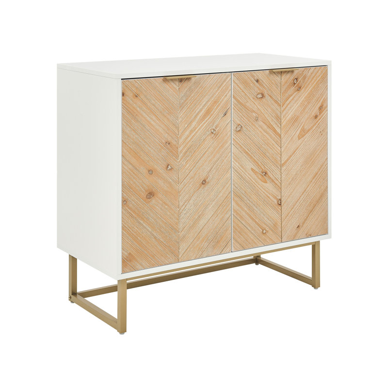 Schoenberg 80cm Sideboard, Light Wood/White