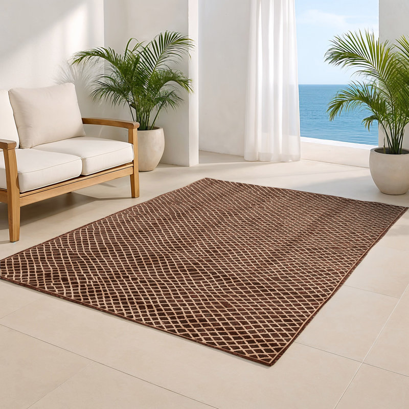 Tapis d'intérieur et d'extérieur brun Persian, Rectangulaire 2 pi x 3 pi