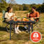 Table de camping de 3 pi avec bureau en filet, petite table de barbecue pliante portable et noire
