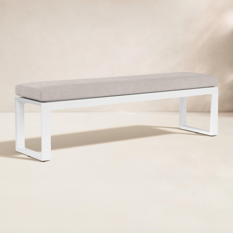 Banc de pique-nique en aluminium Camela, Toile Sunbrella® naturel