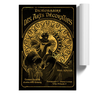 Decorative Gold by Alphonse Mucha - Frameless Print