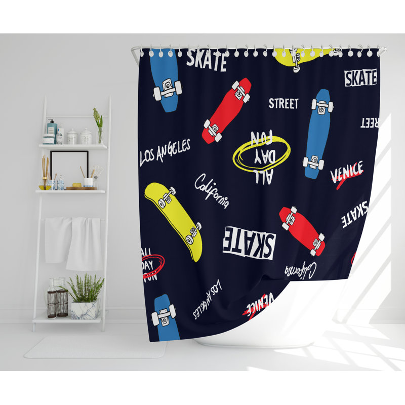 Maribel Polyester Shower Curtain, 168cm H x 168cm W