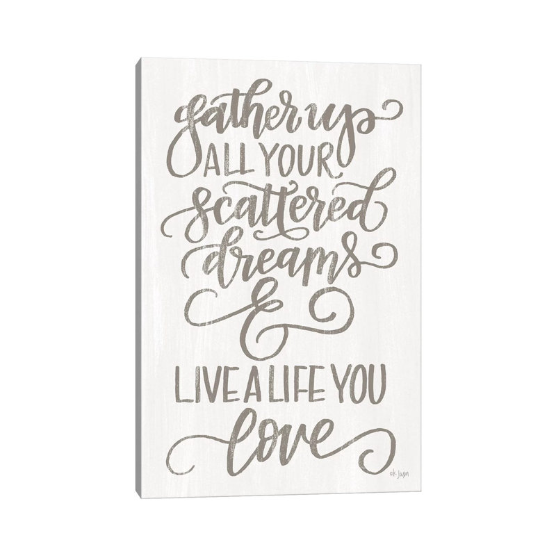 Live A Life You Love 1 Piece Wrapped Canvas Wall Art, 30.48cm H x 20.32cm W