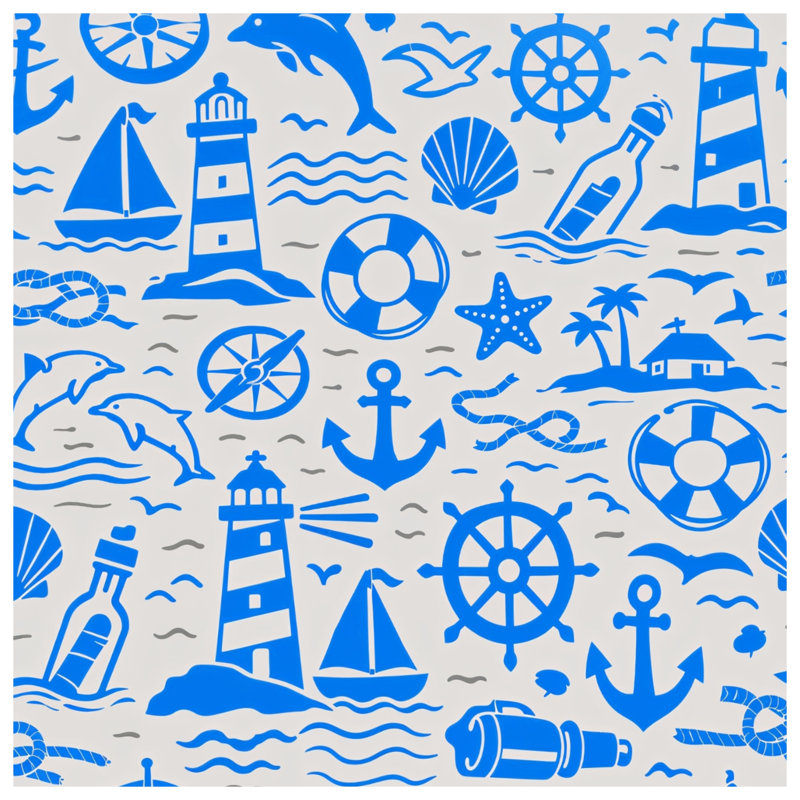 Tapis de bain bleu, 24in W x 17in L