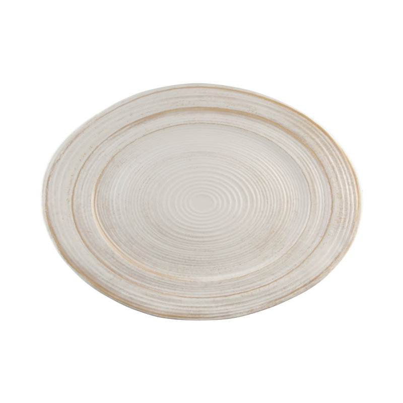 Elite Global Solutions Della Melamine Serving Dish, Off White