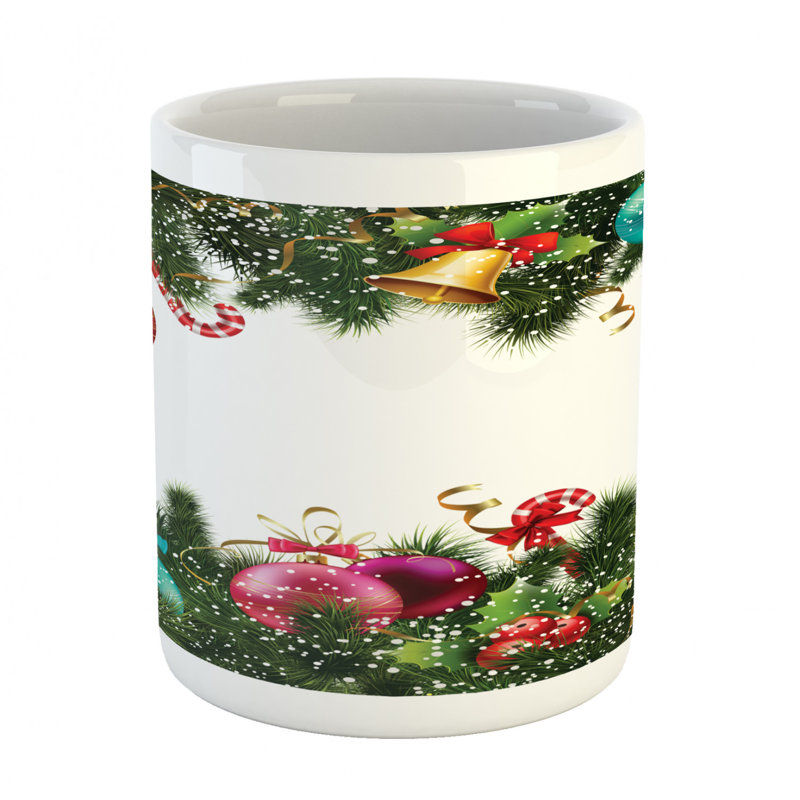 Grande tasse à café holly guirlande