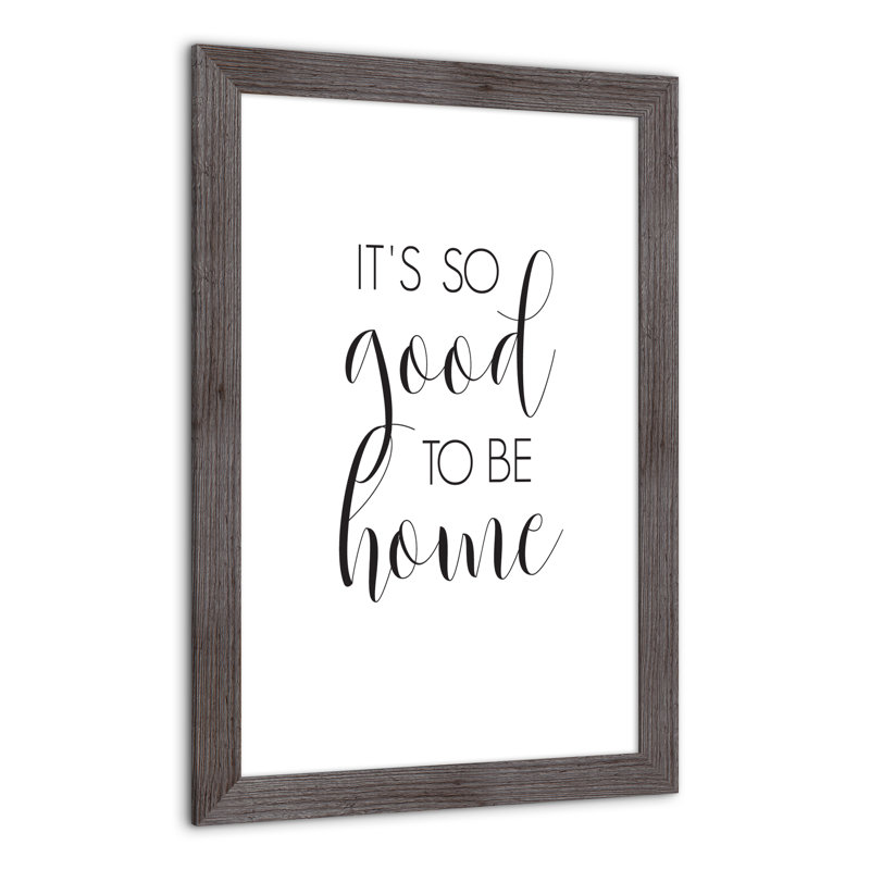 So So To Be Home, reproduction encadrée, H 30 po x l 20 po x P 0,75 po