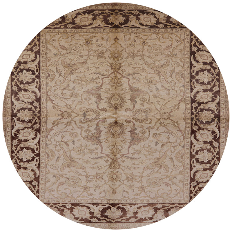 Oddi Oriental Indoor Rug, Round 7'