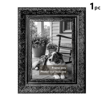 Cadre photo pour animal de compagnie 1PC 5 po x 7 po noir