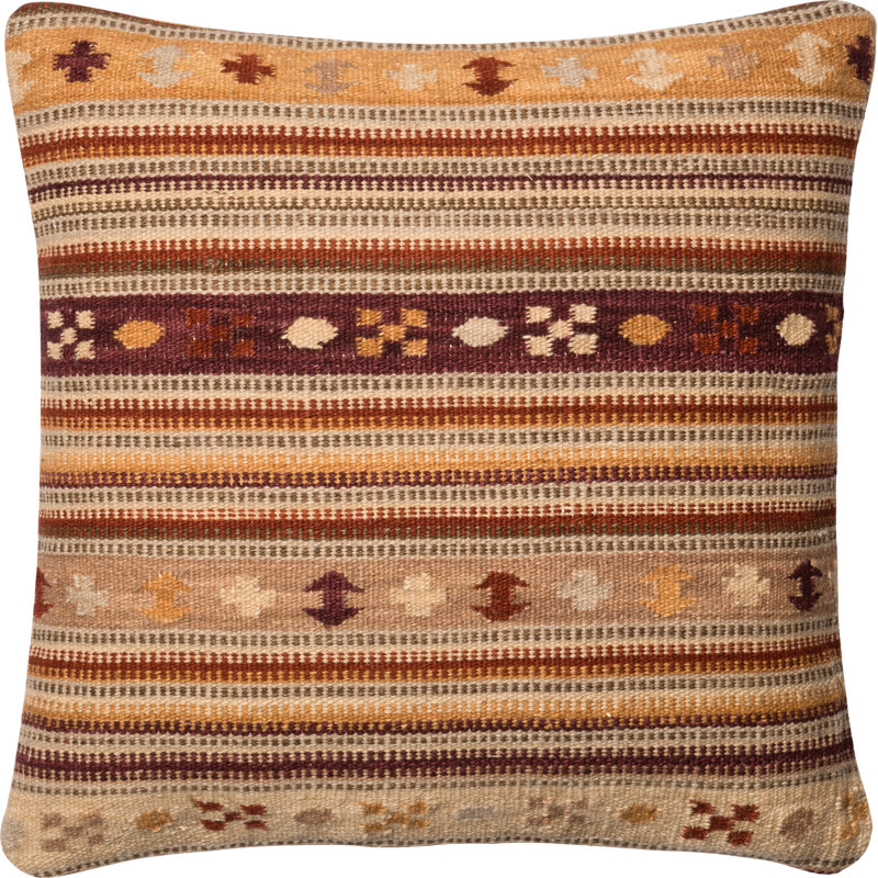 Pancoast Striped Reversible Throw Pillow