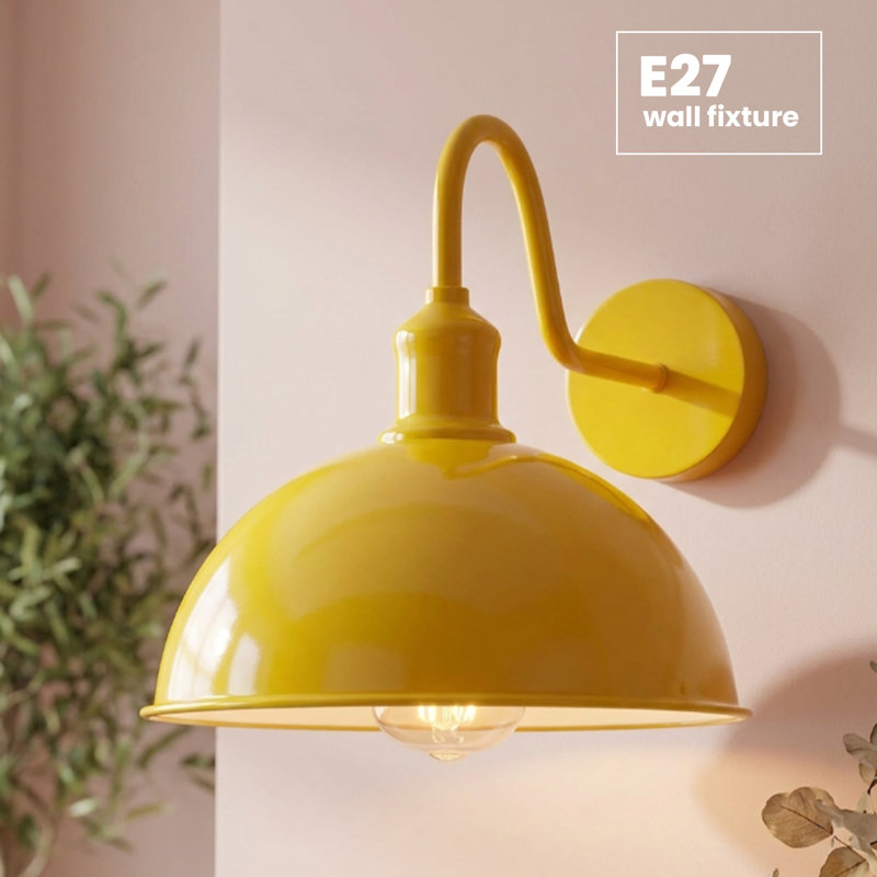 Foshee Armed Sconce, Yellow/White