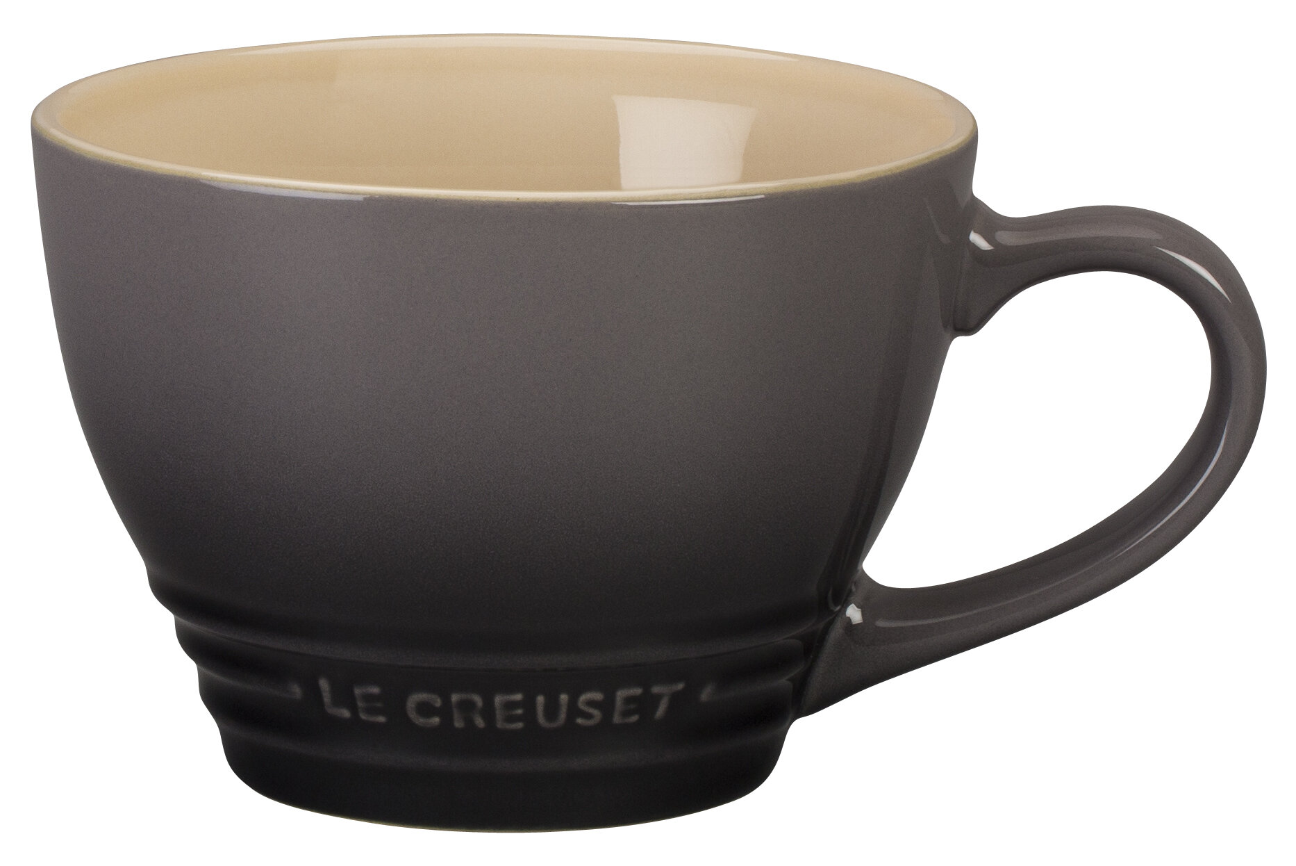 Le Creuset 7 oz. each Set of 2 Cappuccino Cups and Saucers - White