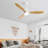 (Same As W882P146309) 52 Inch Indoor Modern Ceiling Fan White 3 Solid Wood Blades Remote Control Reversible DC Motor With Led Light