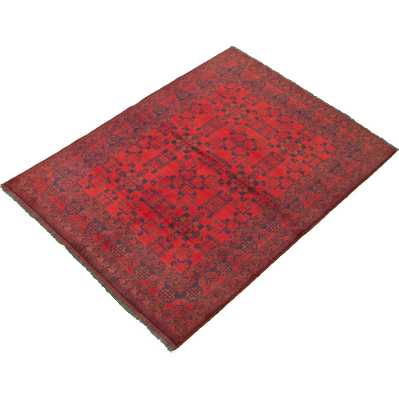 Tapis de zone en laine 5 pi x 6 pi 4 po noué la 2010s one-of-kind-the main esari turque Allaina