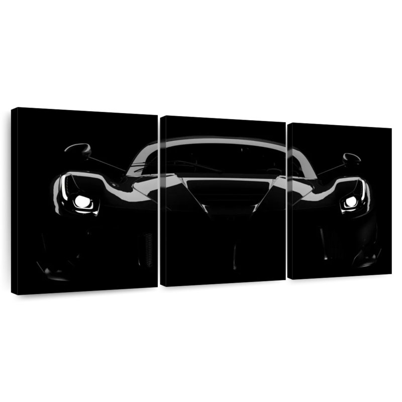 Voiture noire Mehar, H 12 po x l 26 po