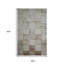 Tapis géométrique beige tissé à la main 5 pi x 8 pi résistant aux taches