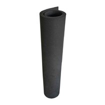 Rubber-Cal Tuff-n-Lastic Rubber Runner Mat - 1/8 Inches x 48 Inches x 7ft Rolled Rubber Flooring - Black