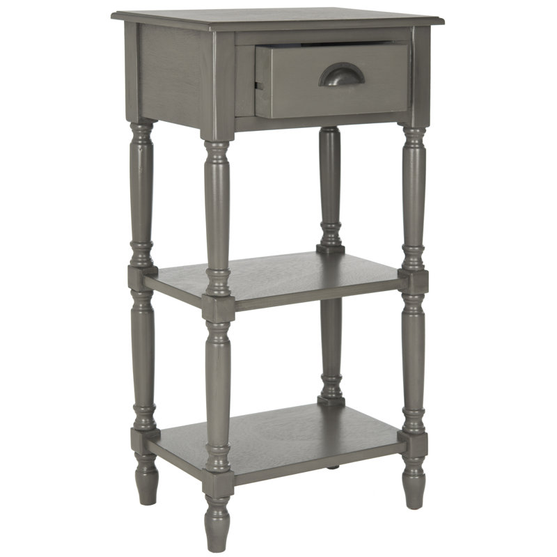 Javen Side Table with Storage, Grey