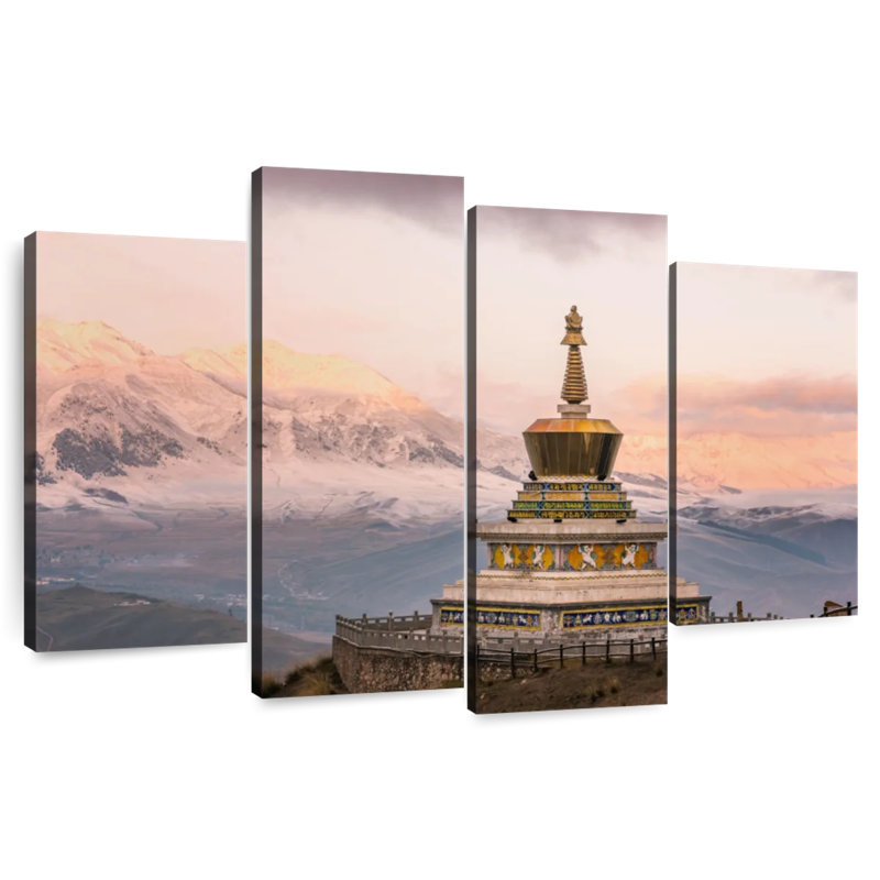 Adella Tibet Buddhist Pagoda, 54" H x 84" W