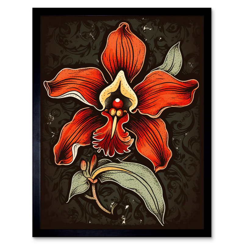 Aarez Red Orchid - Single Picture Frame Print