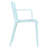 Modern Plastic Armchairs For Indoor And Outdoor Spaces, 4Pcs , All-Weather, Ergonomic Slatted Back, Blue, , Instant Setup, Pop - Up Business Events All-Weather Stackable With Blue Color, -,-389681341
