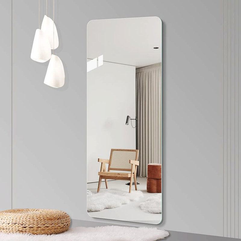 Full Length Mirror, Wall Mirror With Round Corner, Mirror For Living Room Bedroom, 59.05" x 14.96"