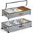 2-Pack Underbed Storage Box With Adjustable Dividers And Transparent Lid-2095396407