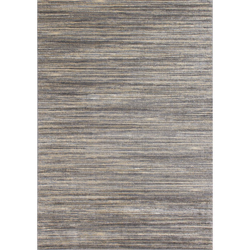 Tapis gris crème à haute performance Arocho, Rectangle 7 pi 10 po x 10 pi 6 po